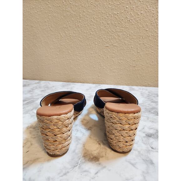 Tommy Bahama Stacey Women's Navy Blue‎ Espadrille Wedge Heel Sandals Size 7M - Picture 3 of 9